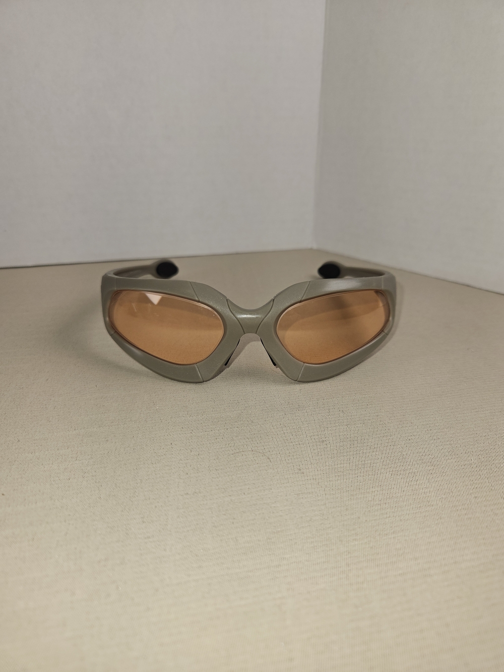 2005 Nerf Dart Tag Glasses Safety Goggles Gray W/ Orange Lens Hasbro